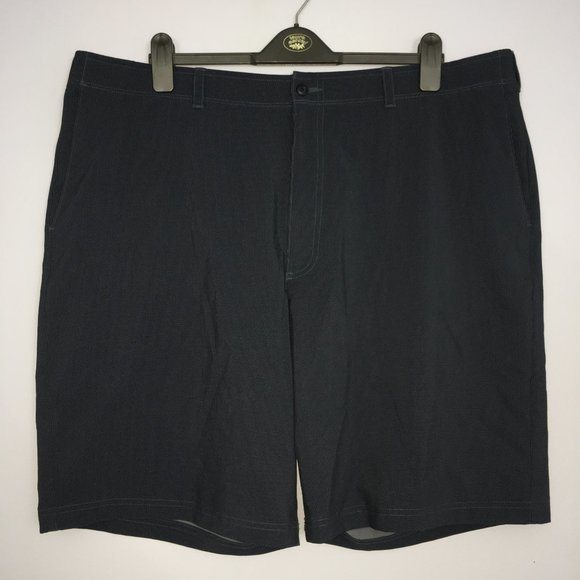 Hogan Other - Ben Hogan Mens 42 Black Gray Flat Front Polyester Blend Bermuda Shorts